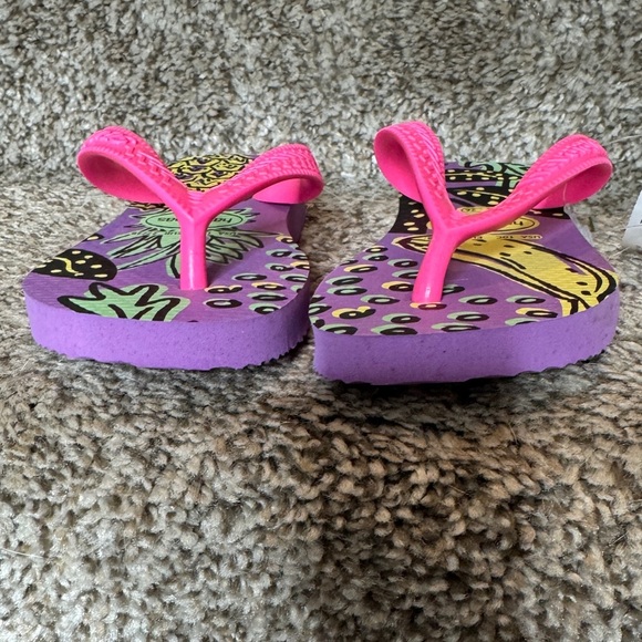 HAVAIANAS NWT Girls Purple Pink Pineapple Flip Flops Size 10C Summer Beach Pool - Picture 7 of 8